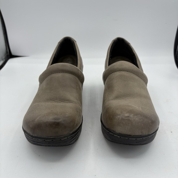 BOC Born Shoes Womens Size 8 Peggy Clogs Taupe Leather Block Nurse Profession‎ - Picture 4 of 9